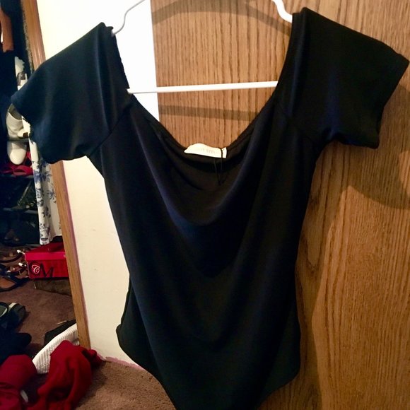Black Short Sleeve Body Suit M - Picture 1 of 3